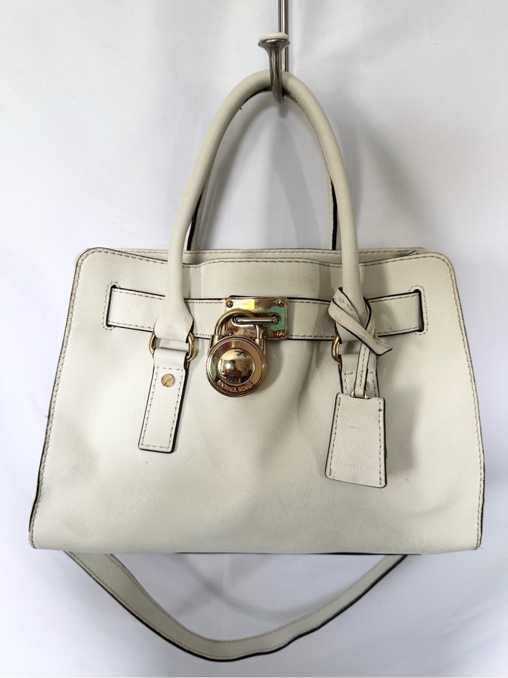 Michael Kors Hamilton off white medium satchel